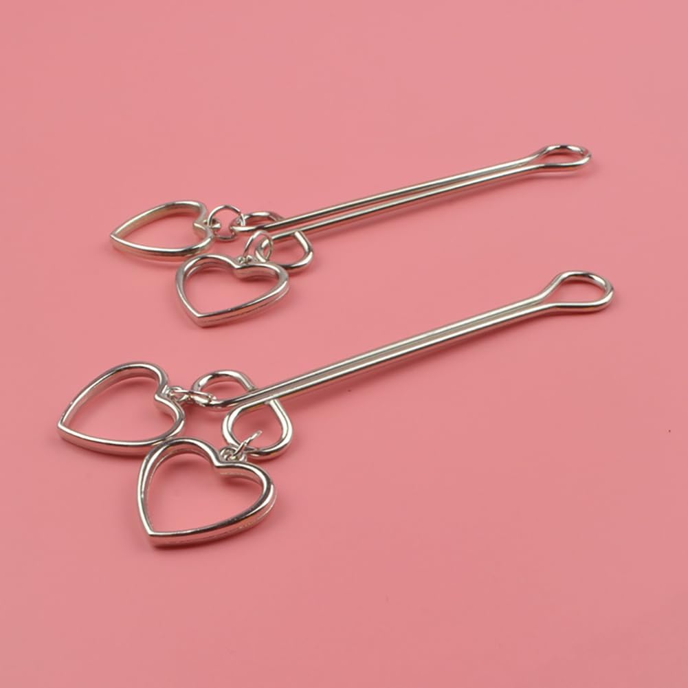 Silver Heart Nipple Clip Ring -WeLovePlugs