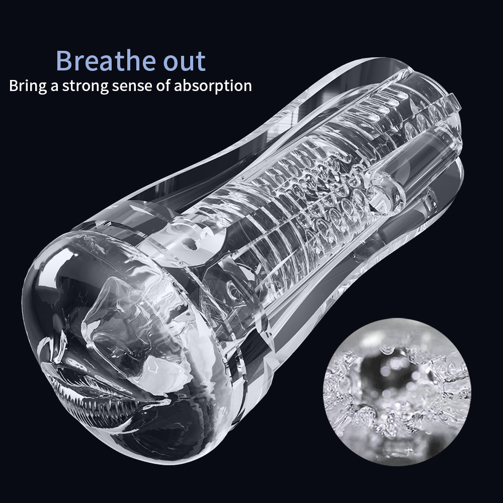 Male Masturbator Cup Soft Silicone Massager for Men Toys-Blue With Vibrations-WeLovePlugs