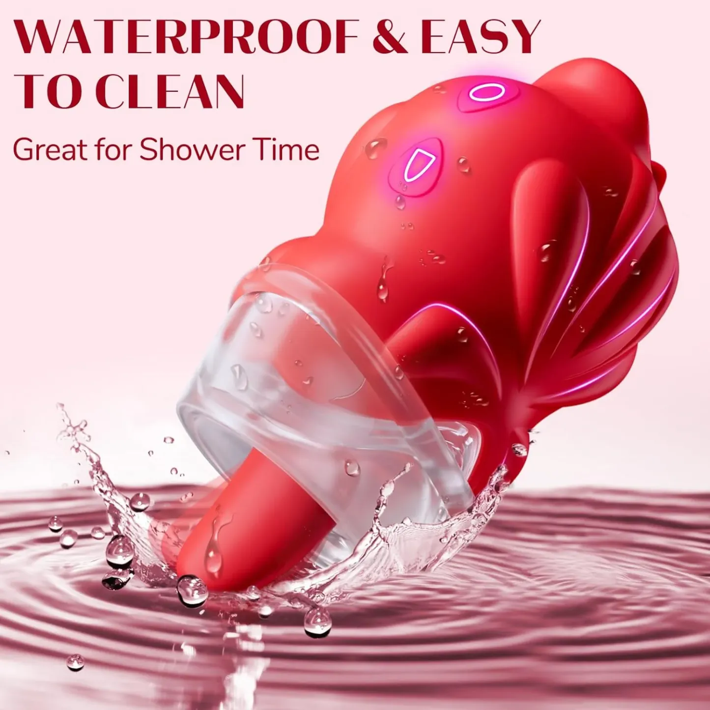 2 In 1 Rose Sucking Toy Clits Vibrators 10 Licking Suction Modes Clitoral Stimulation -WeLovePlugs