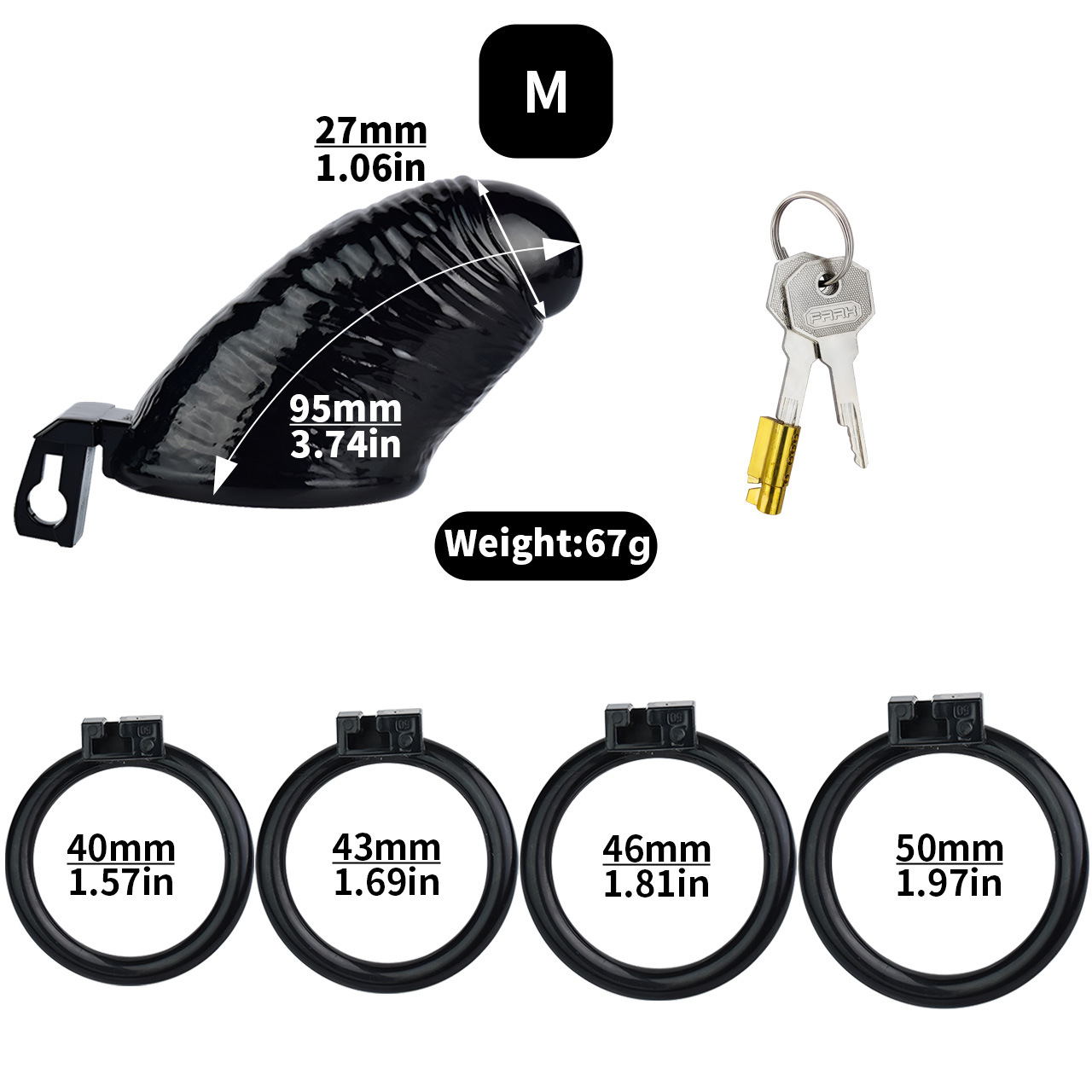 Thick Dick Resin Chastity Cage-WeLovePlugs