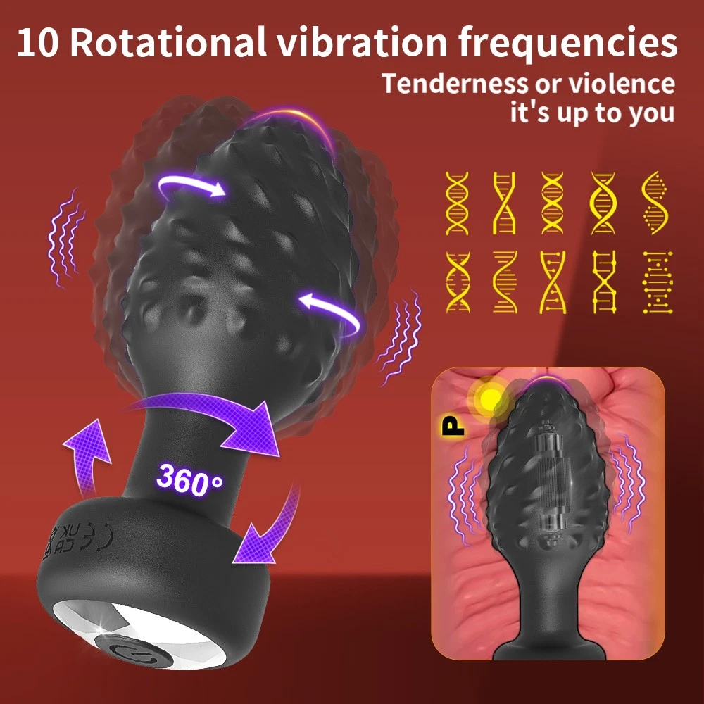 10-Mode 360° Rotating App-Controlled Anal Plug - image 4