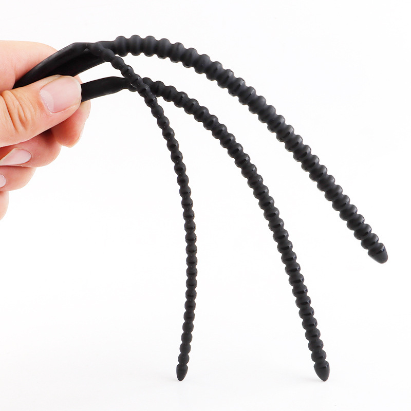 Silicone Beaded Urethral Sound (5mm 7mm 9mm)-WeLovePlugs