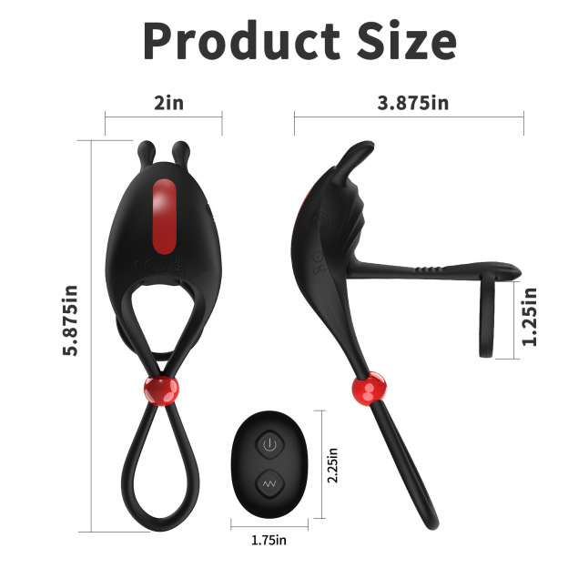 Double Vibration Adjustable Couples Ring With Remote Control - image 4