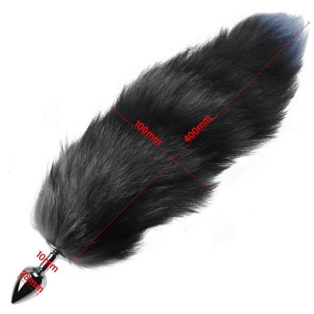 15.7'' Oversized Plush Fox Tail Butt Plug – Extra-Wide 3.94'' - image 1