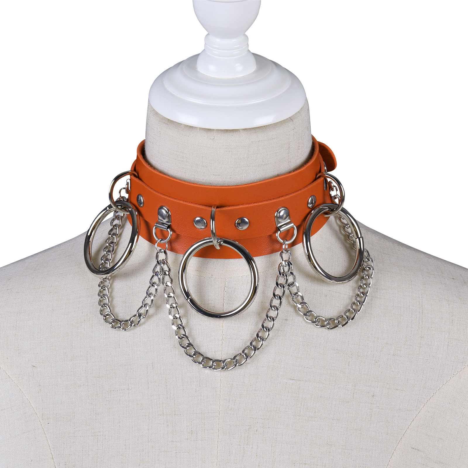 Unisex Punk PU Leather Rock SM Choker-WeLovePlugs