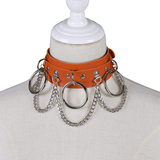 Unisex Punk PU Leather Rock SM Choker-WeLovePlugs