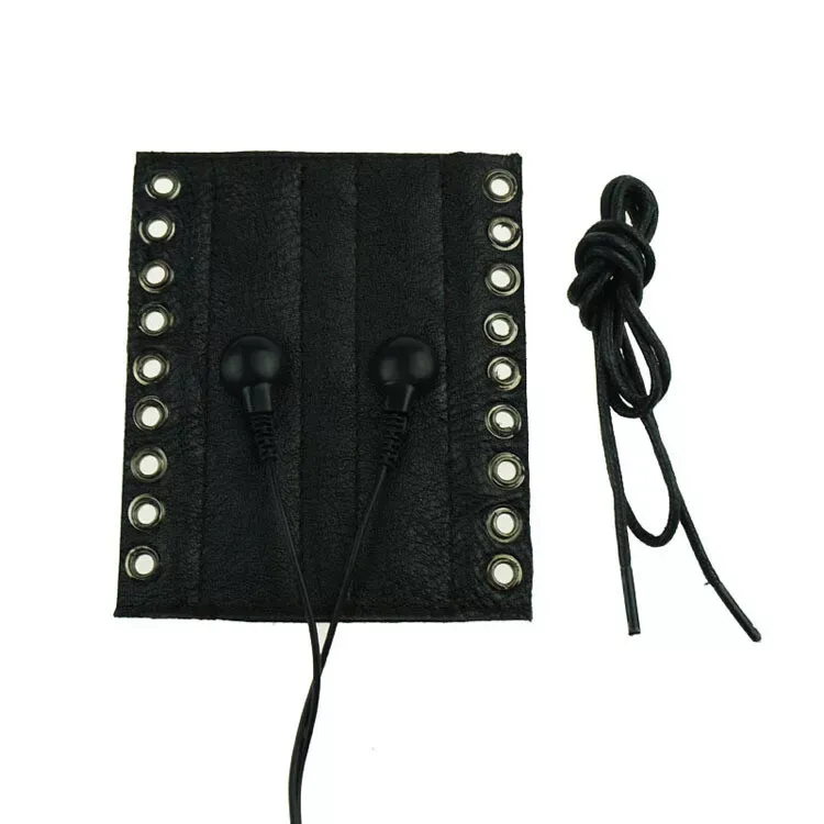 E-Stim Leather Cock Ring-WeLovePlugs