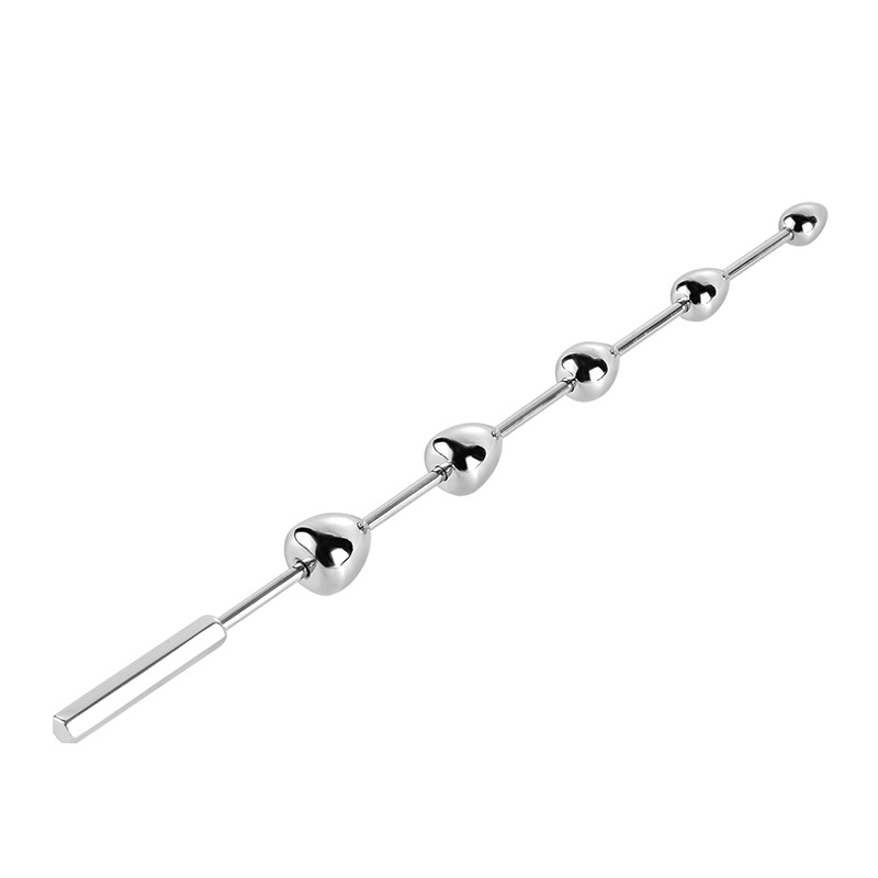 Stainless Steel Beaded Urethral Sounding Rod -WeLovePlugs