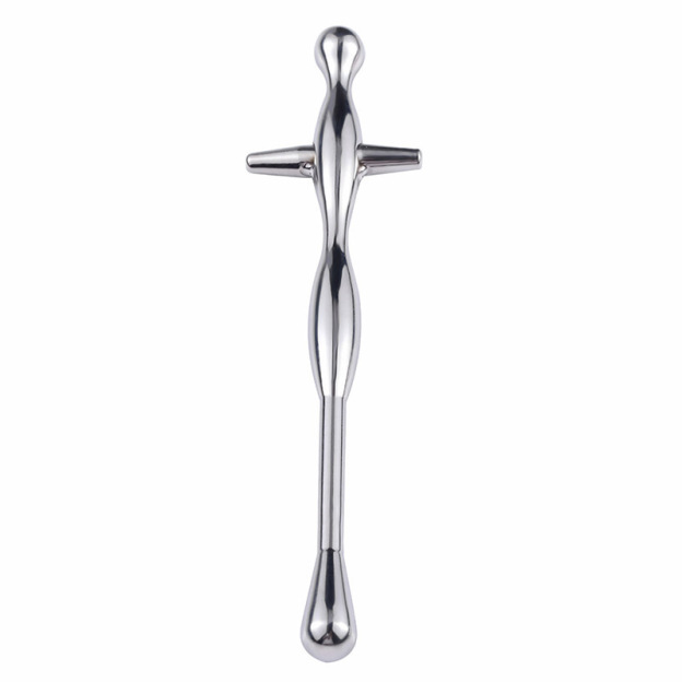 Cross Hilted Steel Urethral Sound -WeLovePlugs