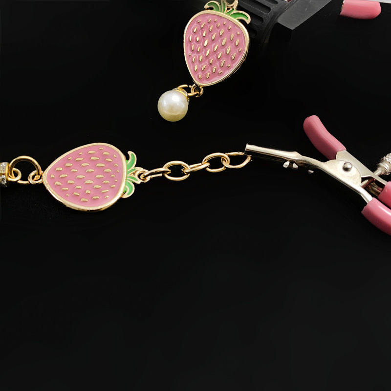 Cute Strawberry Nipple Clamps With Adjustable Dual Clip Design - image 5