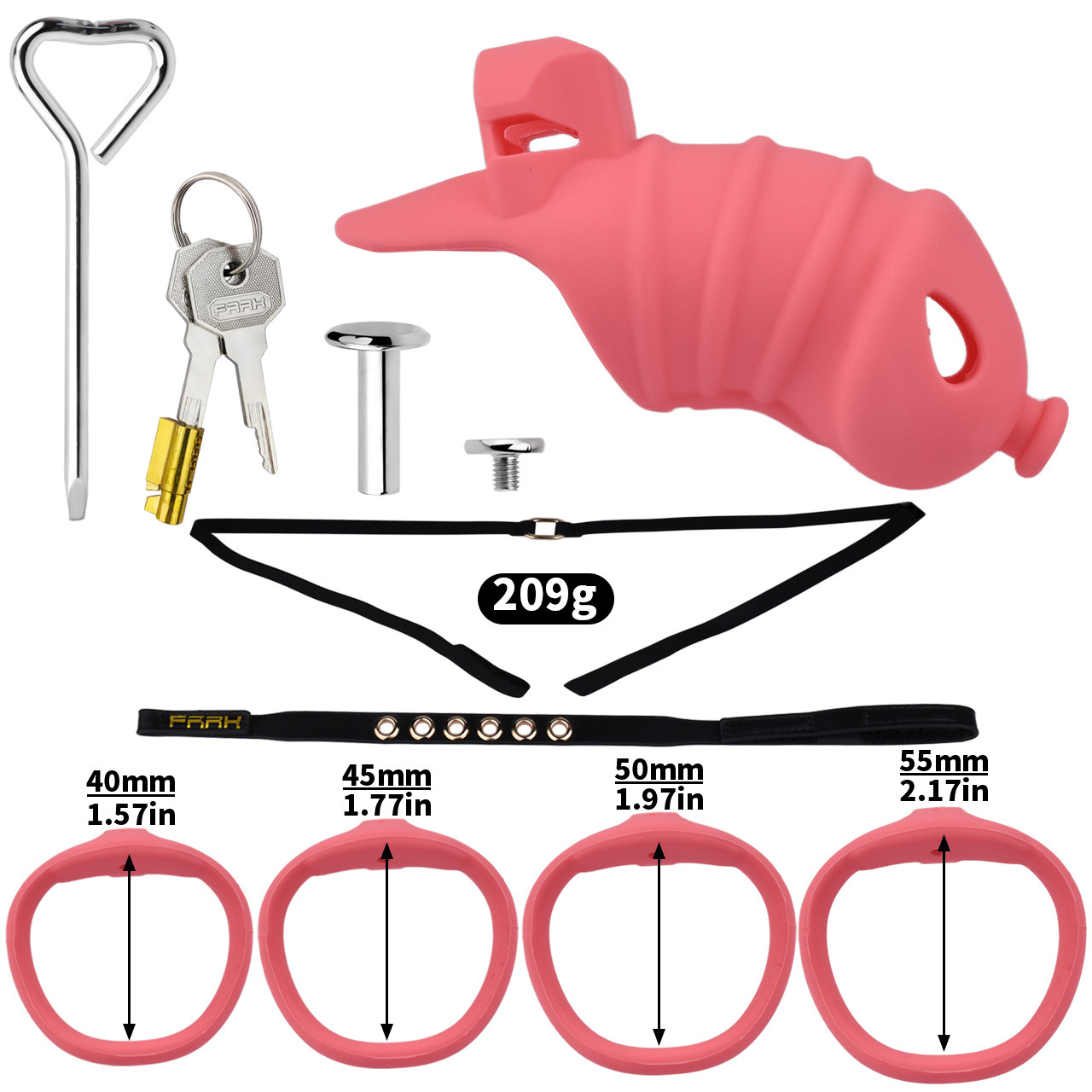 Premium Silicone Chastity Cage with Urethral Tube-WeLovePlugs