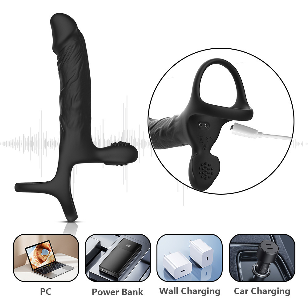 7-Mode Dual Vibe Cock Ring – Double Penetration & Testicle Stimulation Penis Sleeve-WeLovePlugs