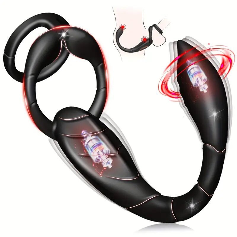 Dual-Stimulation Contoured Massager & Personal Ring - Black - image 9
