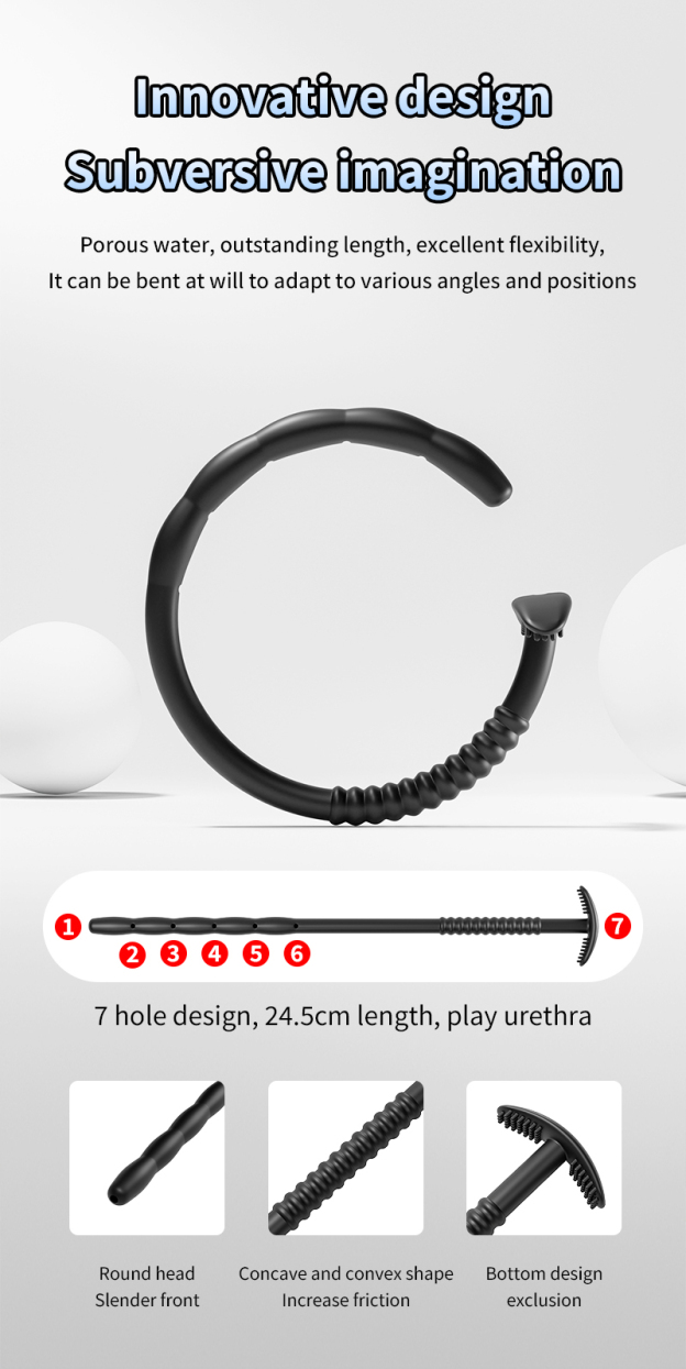 Silicone Urethral Exploration Plug with Syringe-WeLovePlugs