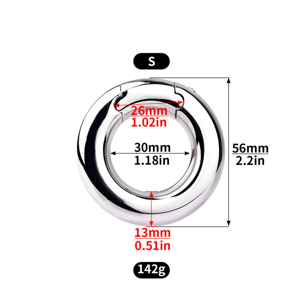 Stainless Steel Locking Cock Ring-WeLovePlugs