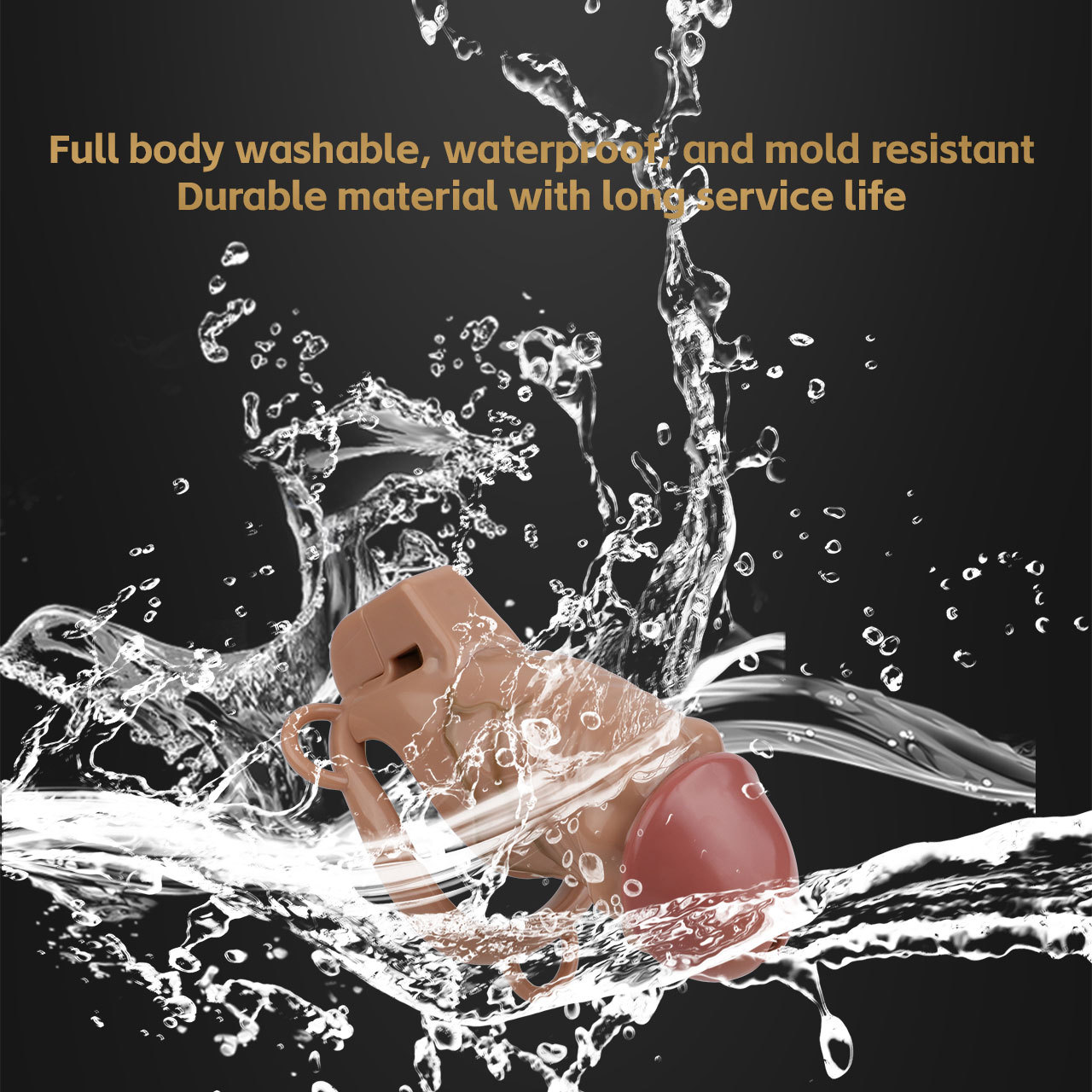 Realistic Phallic Chastity Cage - Breathable Resin Restraint-WeLovePlugs