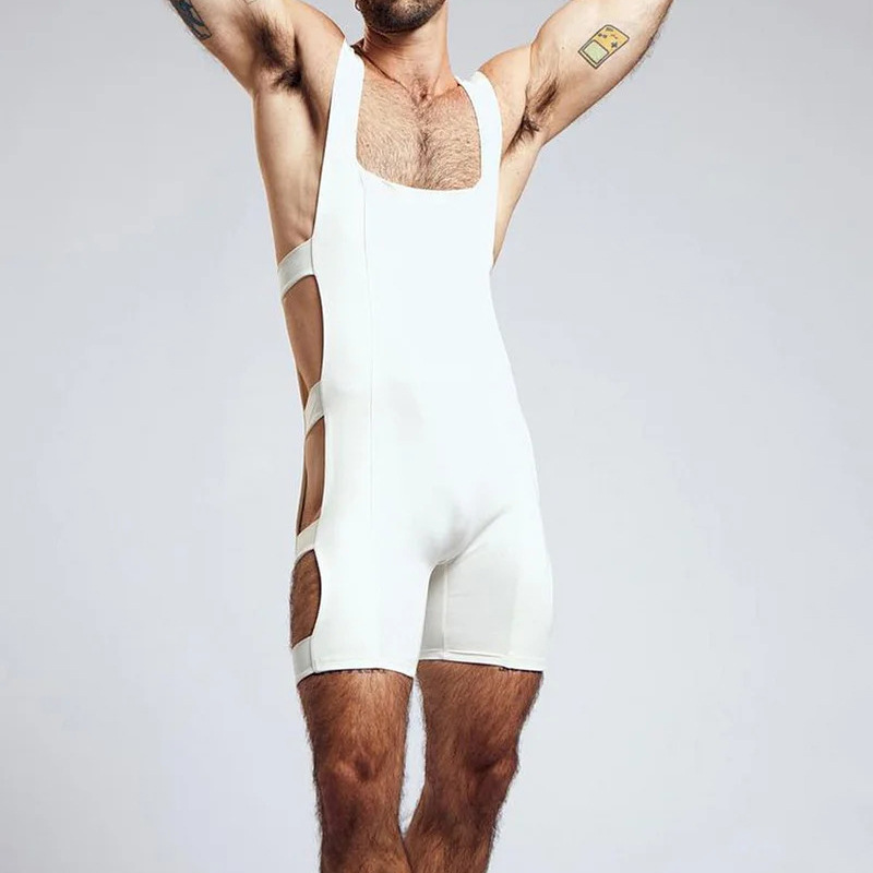 Sexy Hollow OutSlim ElasticBodysuit  - image 1