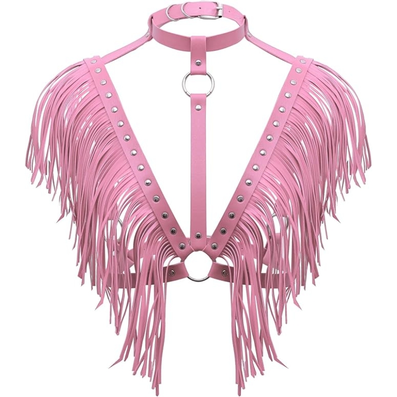 FlexLuxe Adjustable Lingerie Harness Tassel Cape-WeLovePlugs