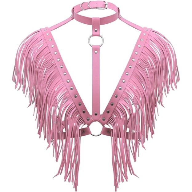 FlexLuxe Adjustable Lingerie Harness Tassel Cape-WeLovePlugs