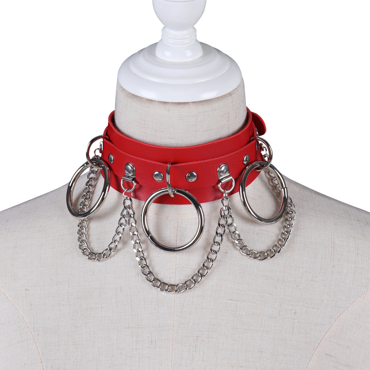 Unisex Punk PU Leather Rock SM Choker-WeLovePlugs