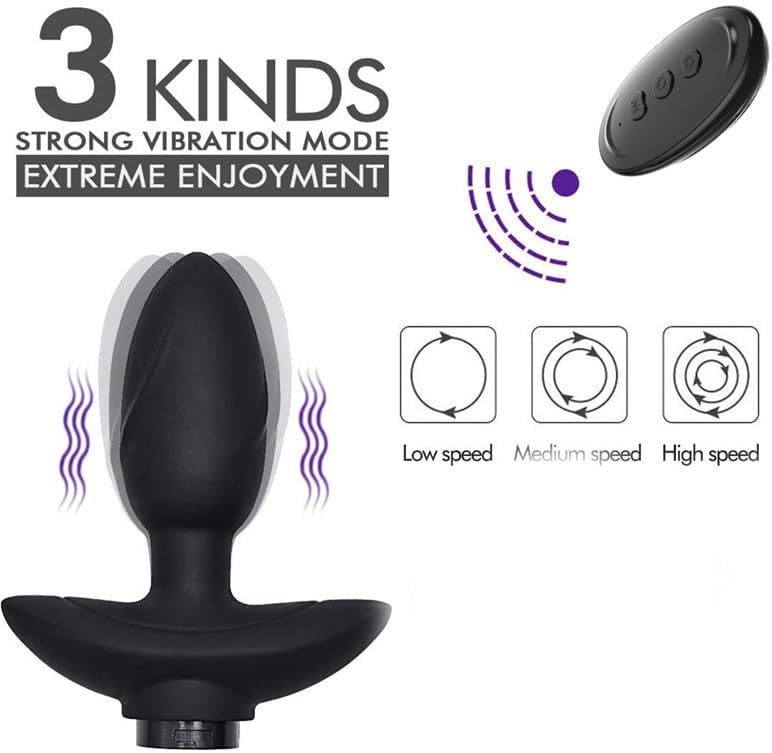 Remote Vibrating Foxy Butt Tail Silicone Anal Plug