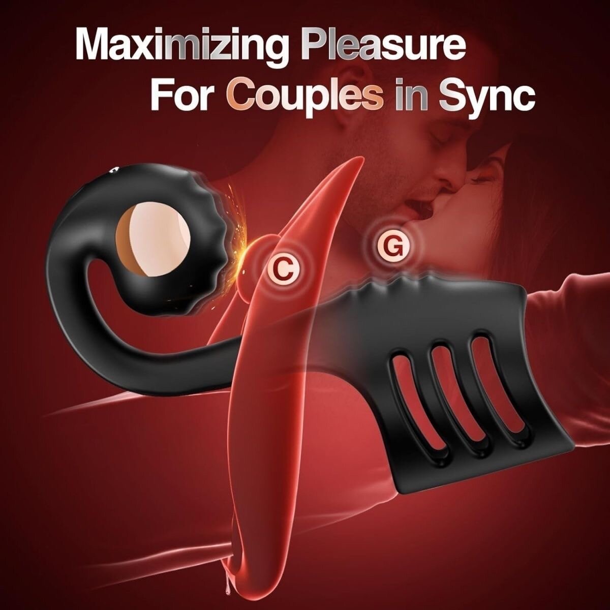 Ocean Pulse Duo – Seahorse-Inspired Vibrating Couples Ring