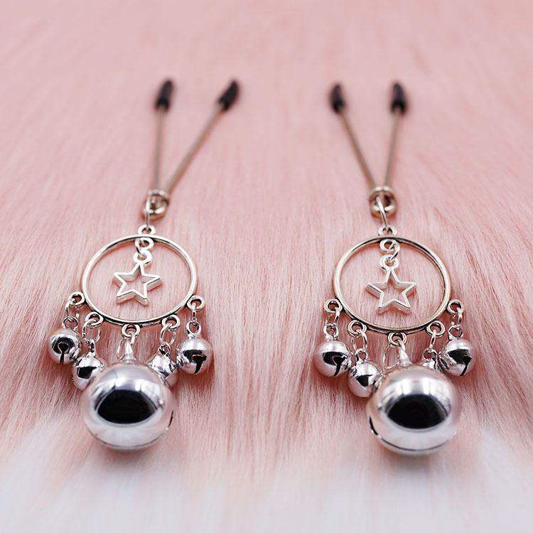 Jewelry With Hanging Bell Nipple Clamps - B - image 1