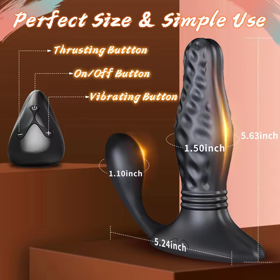 OrgasmoWave - Remote Control 3-in-1 Butt Plug Prostate Massager