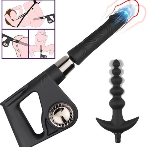 Mini Sex Fucking Machine with Realistic Dildo & Anal Plug – Adjustable Impact Modes & USB Rechargeable