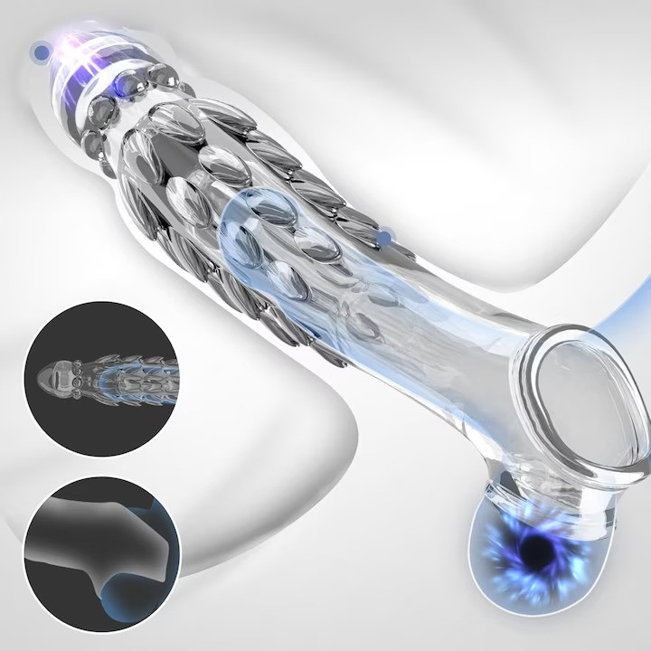 FlexiMax Knotted Vibrating Knotted Penis Sleeve-WeLovePlugs