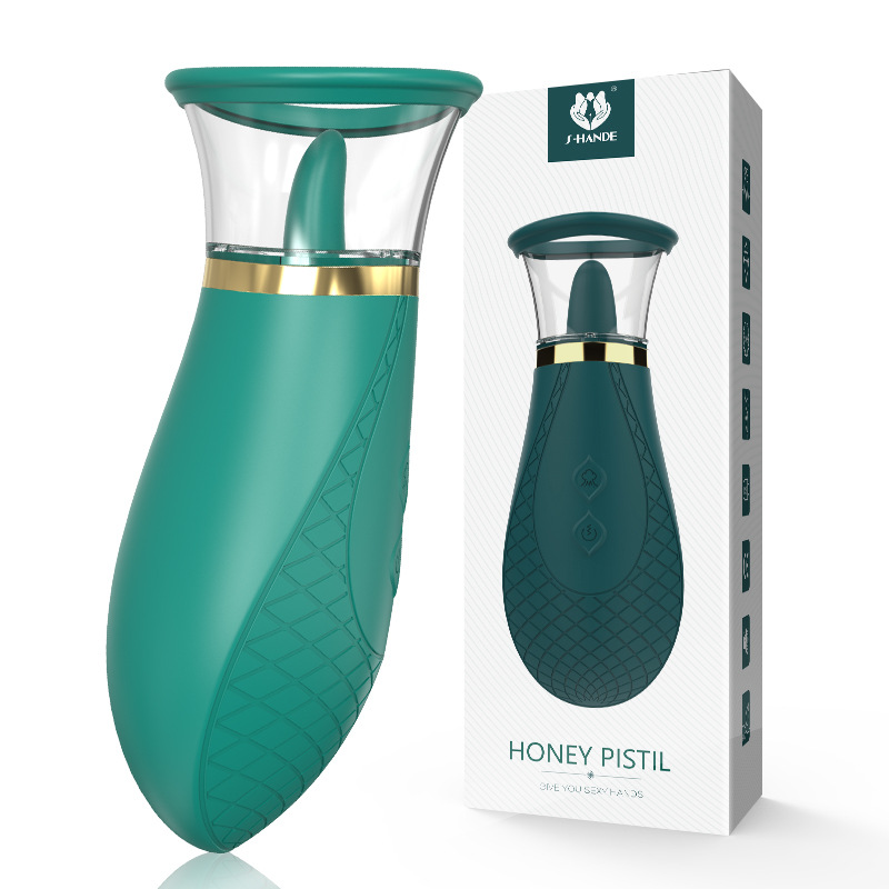 Silicone Nipple Clit Sucking Licking Vibrator -WeLovePlugs