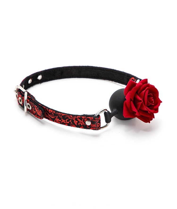 Breathable Rose Ball Gag – Bondage Mouth Gag for Couples & BDSM Play-WeLovePlugs