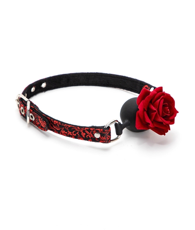 Breathable Rose Ball Gag – Bondage Mouth Gag for Couples & BDSM Play-WeLovePlugs