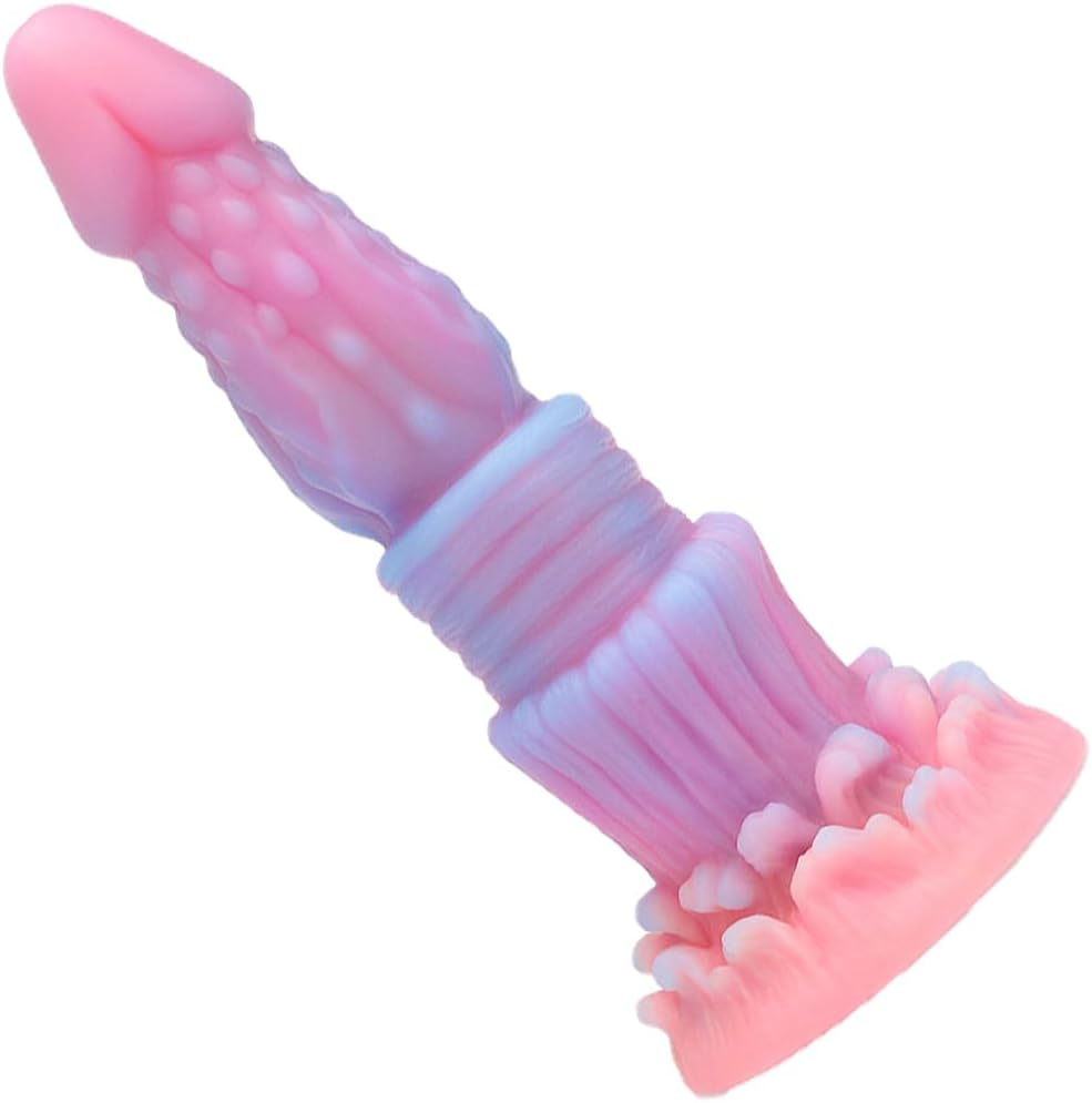 8.46'' Thrusting Dildo with Multi-Texture Design & Glow-in-the-Dark Effect - image 2
