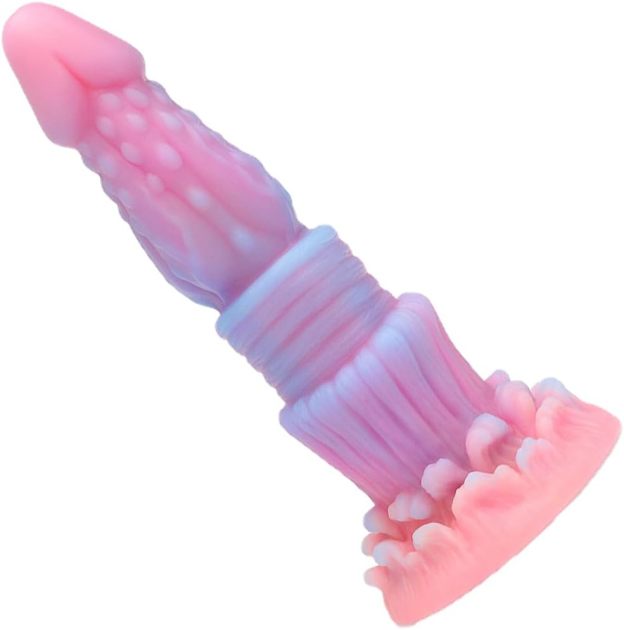 8.46'' Thrusting Dildo with Multi-Texture Design & Glow-in-the-Dark Effect - image 2