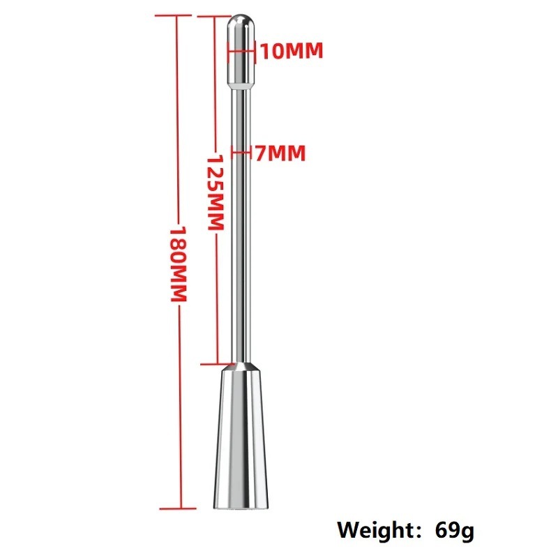 7.1'' Premium 304 Stainless Steel Vibrating Urethral Sound-WeLovePlugs
