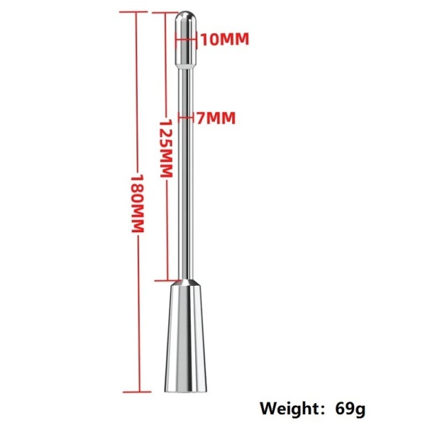 7.1'' Premium 304 Stainless Steel Vibrating Urethral Sound-WeLovePlugs