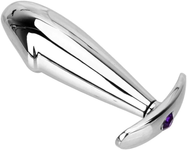 Stainless Steel Realistic Cock Head Anal Butt Plug Anal Trainer