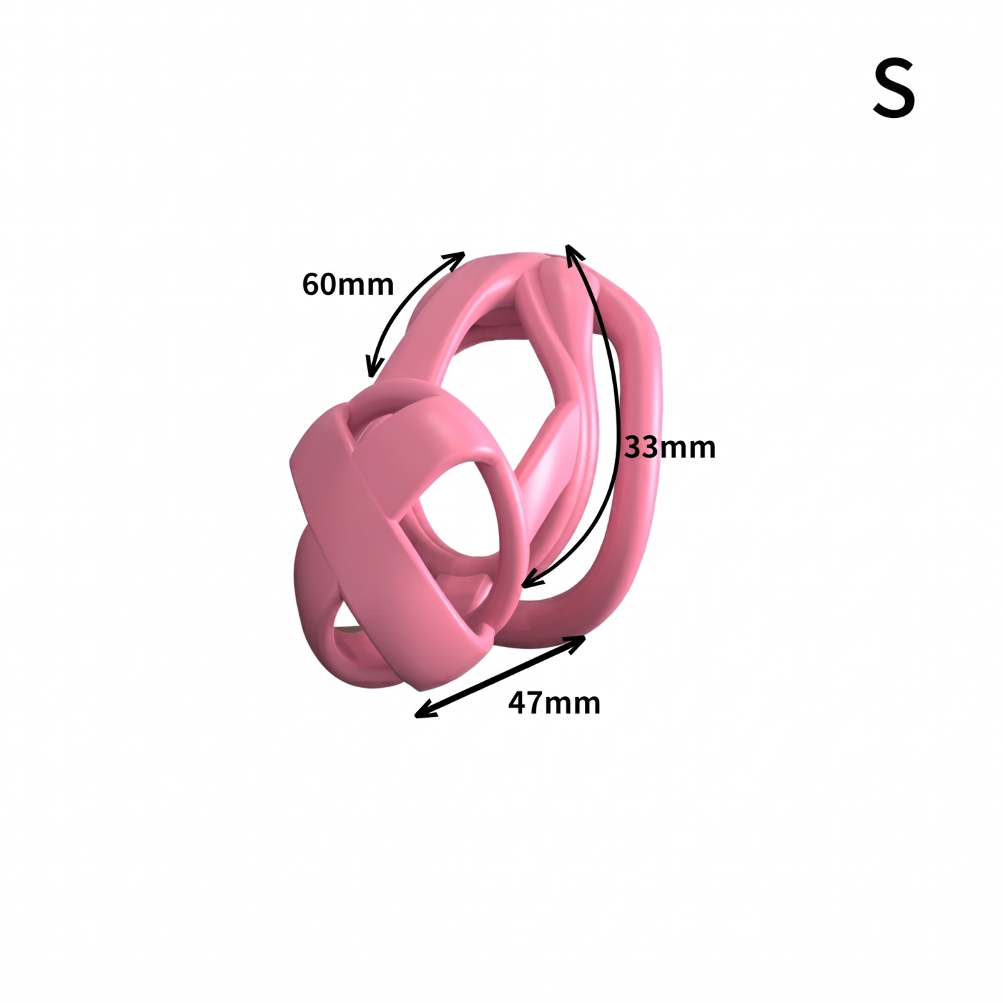 StealthCore Male Chastity Cage - Pink S Flat Ring - image 6