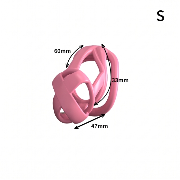 StealthCore Male Chastity Cage - Pink S Flat Ring - image 6