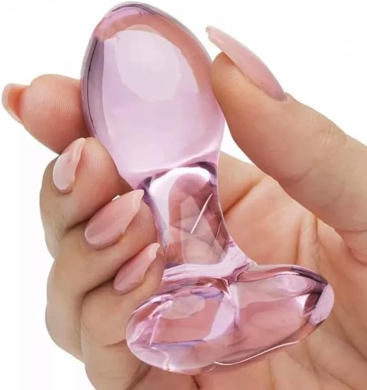 Heart Pink Glass Butt Plug - image 1