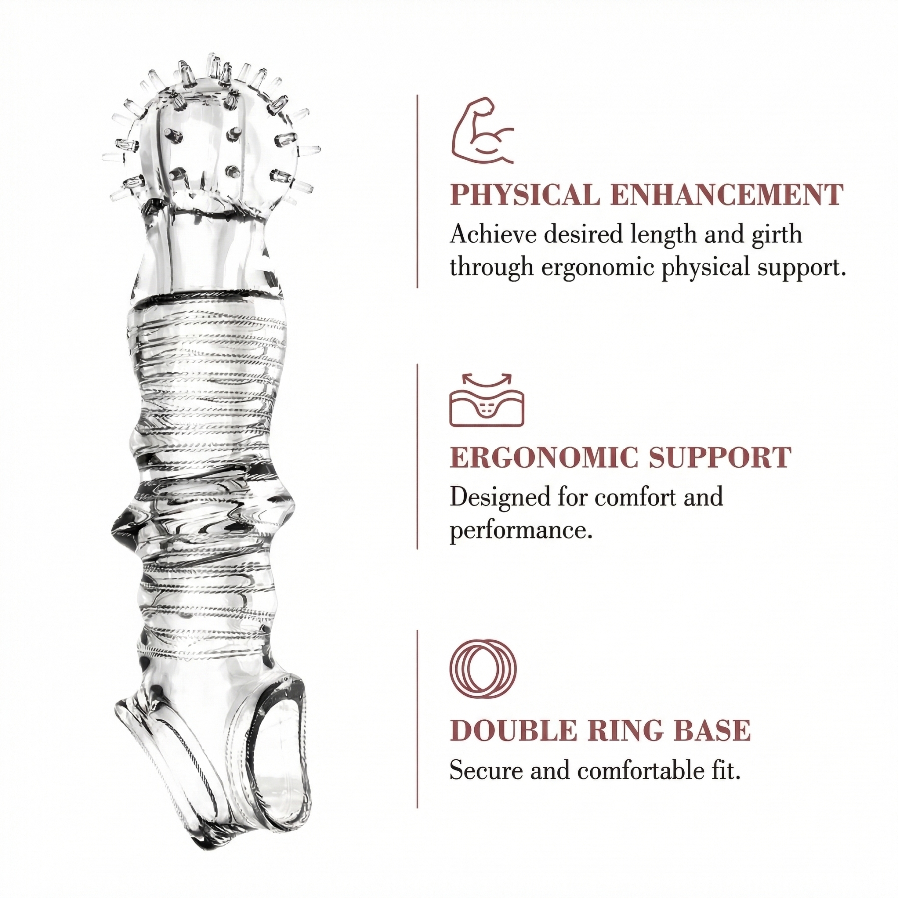 Textured Dotted Penis Sleeve - image 4