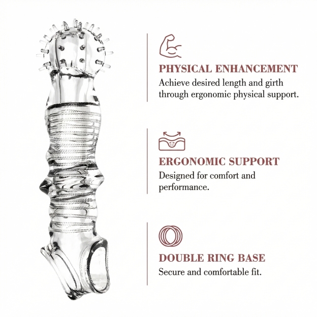 Textured Dotted Penis Sleeve - image 4