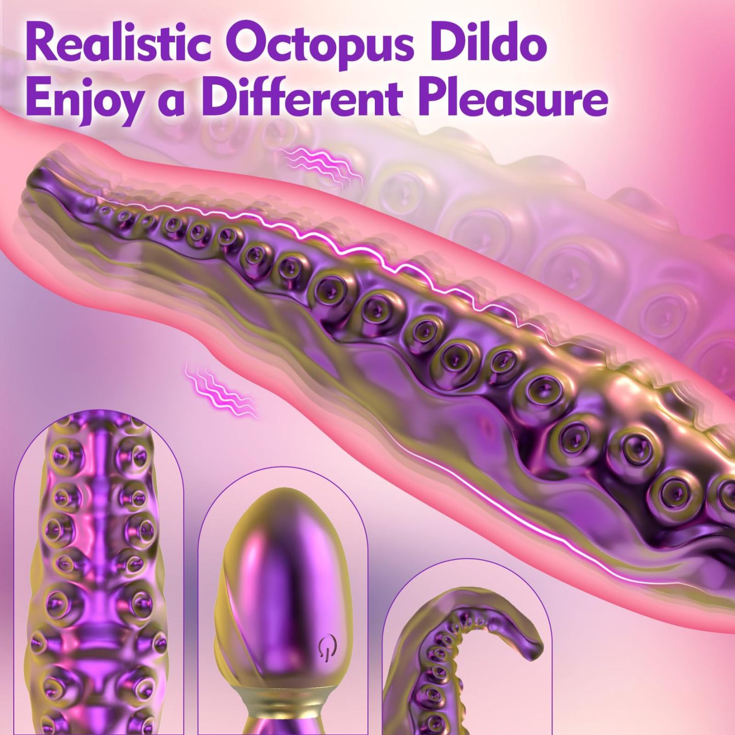OctoTouch 10-Mode Multi-Zone Vibrator Octupos Dildo-WeLovePlugs