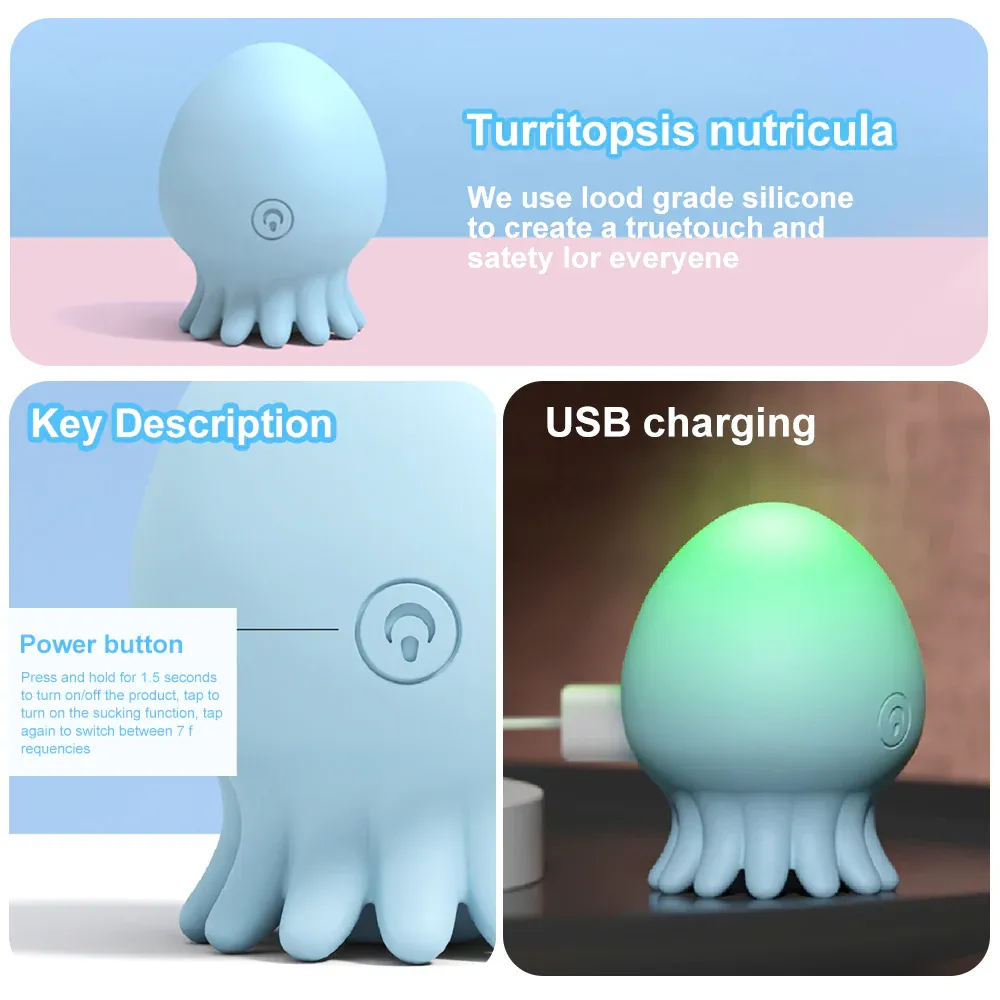 Octopus Shaped Vibrator Toy -WeLovePlugs