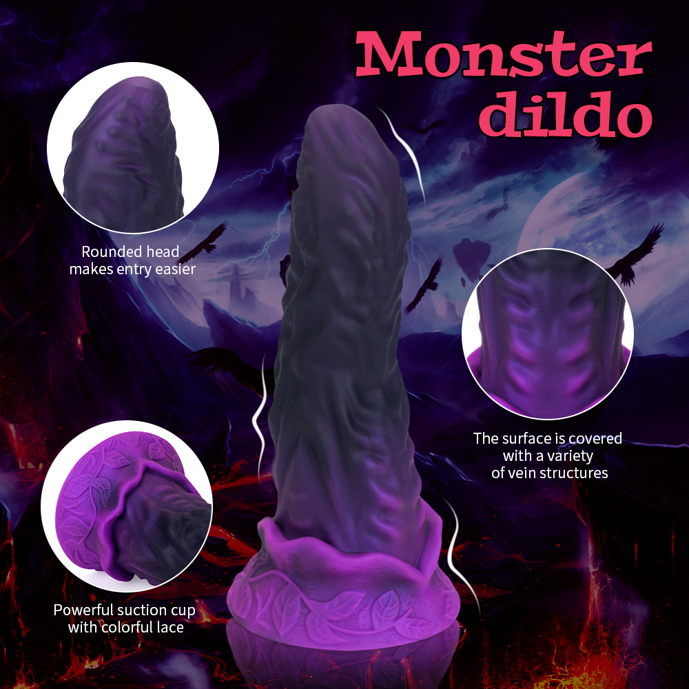 Amethyst Behemoth Triple Dominance Monster Dildo
