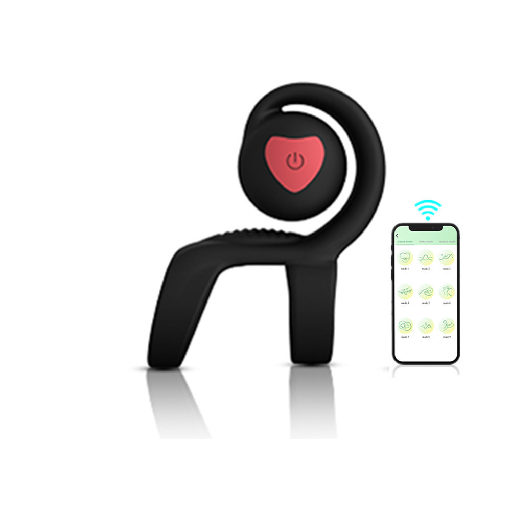 App Control Cock Ring With Snail Clit Stimulator-WeLovePlugs