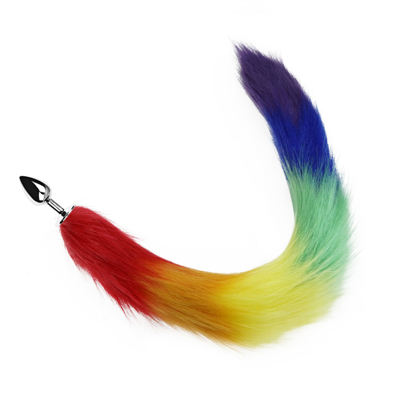 14.9'' Long Fox Tail Butt Plug – 1.10'' Diameter - Multicolor - image 1