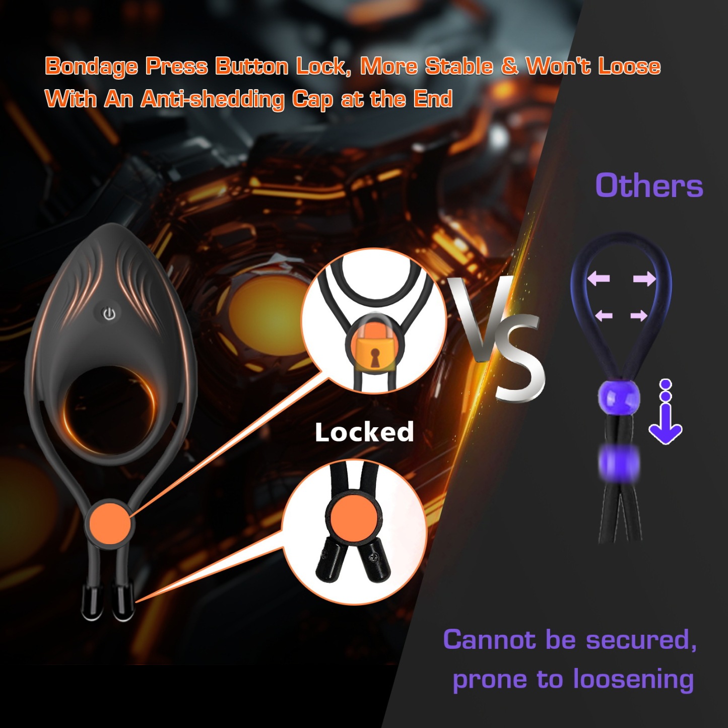 LockJoy 10-Mode Adjustable Vibrating Ring