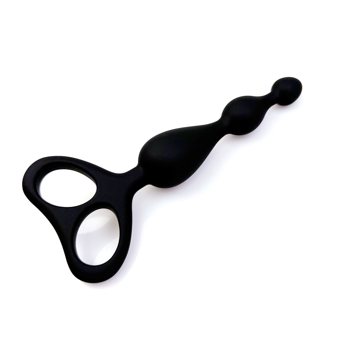Black Silicone Fist Hold Anal Beads Plug-WeLovePlugs